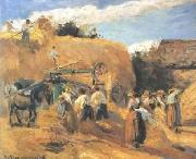 Camille Pissarro Threshing Machine oil painting reproduction